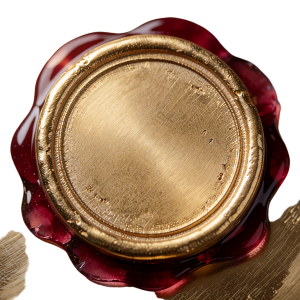 AsianBridgeLove verified community seal in gold and crimson wax